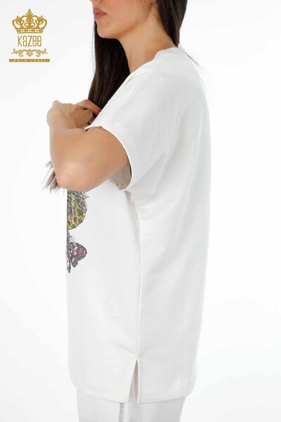 Женский спортивный костюм оптом Американская модель с рисунком бабочки из камня - 17216 | КАZЕЕ - Thumbnail