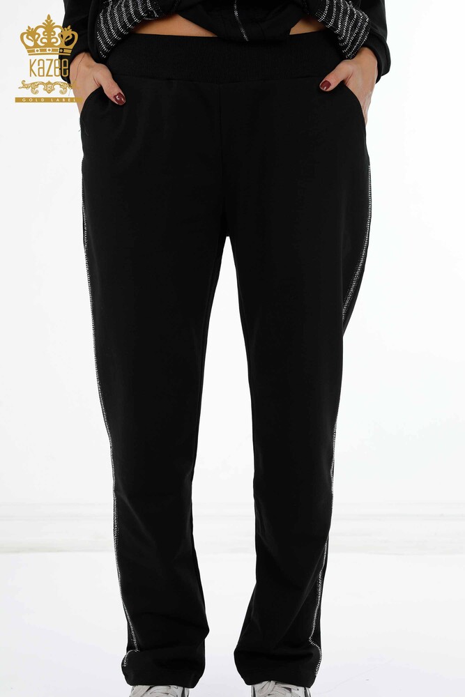 оптовый Женский Спортивный Костюм С Капюшоном Драгоценный Камень Карманы Связали Веревку - 17439 | КАZЕЕ - 7