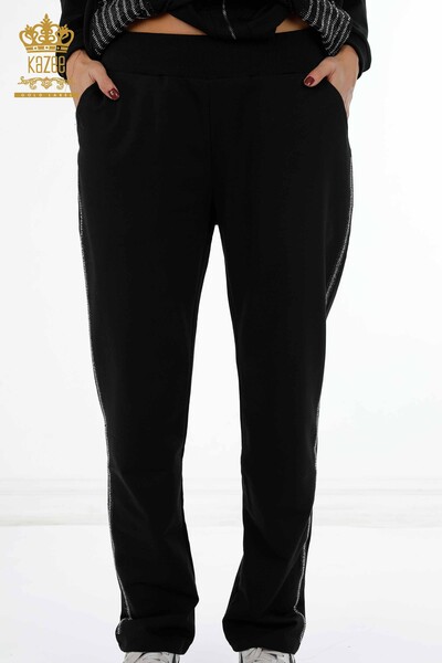 оптовый Женский Спортивный Костюм С Капюшоном Драгоценный Камень Карманы Связали Веревку - 17439 | КАZЕЕ - 7