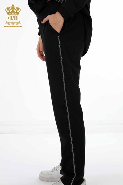 оптовый Женский Спортивный Костюм С Капюшоном Драгоценный Камень Карманы Связали Веревку - 17439 | КАZЕЕ - 8