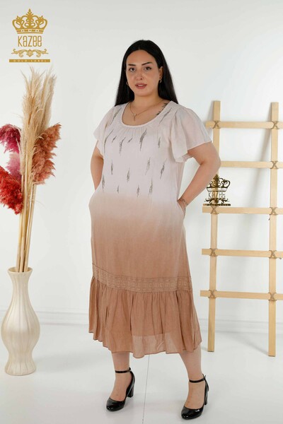Kazee - Платье женское оптом с вышивкой из норки - 2281 | КАZЕЕ