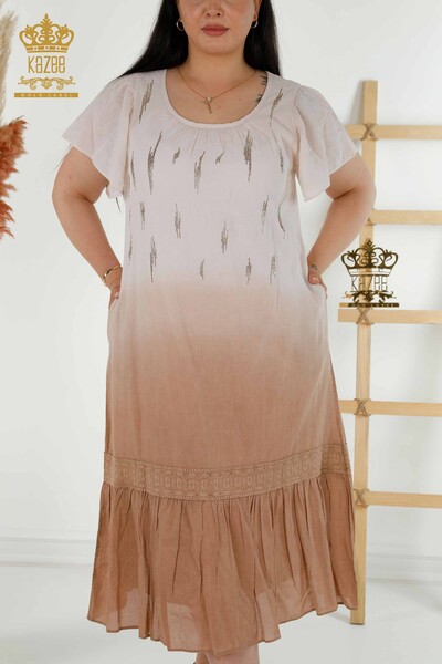 Платье женское оптом с вышивкой из норки - 2281 | КАZЕЕ - Thumbnail (2)