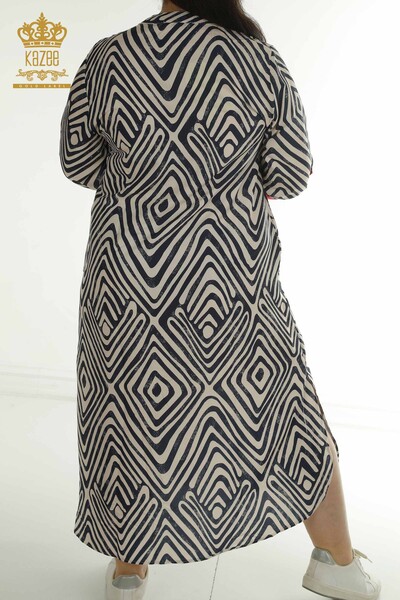 Черное женское платье оптом с карманами - 2402-211647 | S&M - Thumbnail