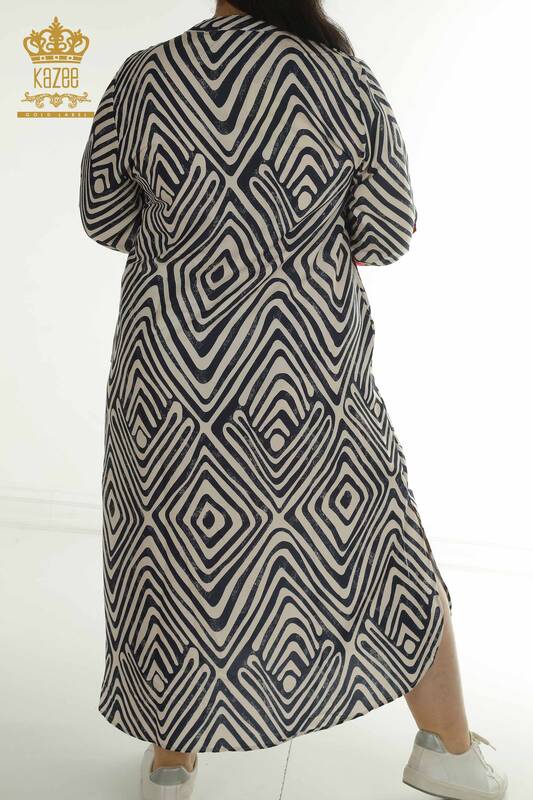 Черное женское платье оптом с карманами - 2402-211647 | S&M