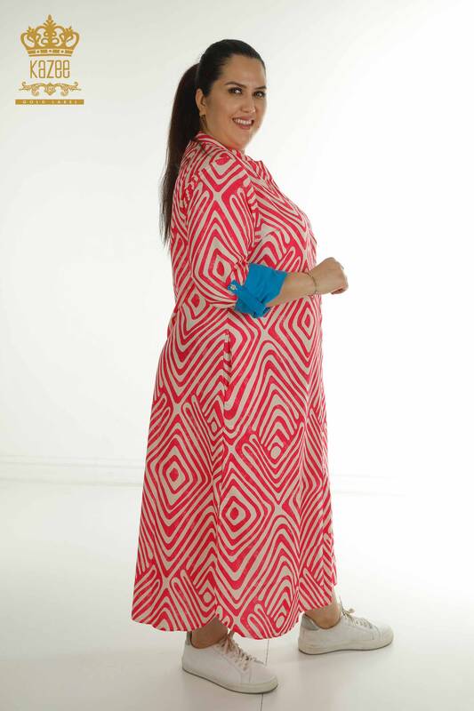 Красное женское платье с карманами оптом - 2402-211647 | S&M