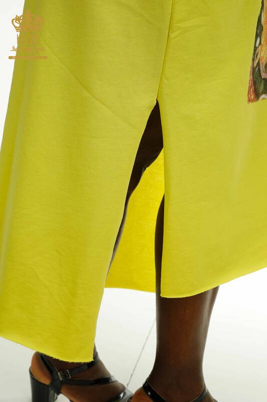 Желтое женское платье с карманами оптом - 2402-231039 | S&M
