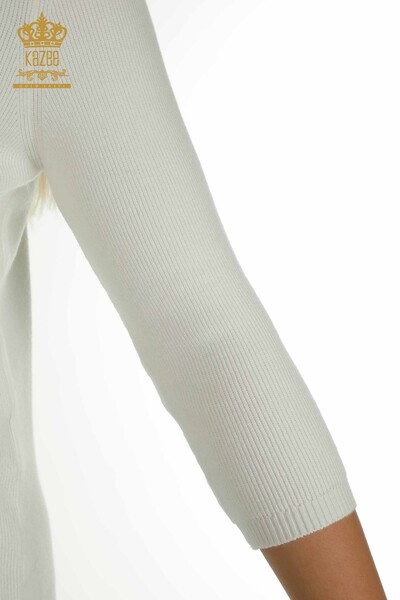 Женский кардиган на пуговицах оптом цвета экрю - 30366 | КАZEE - 7