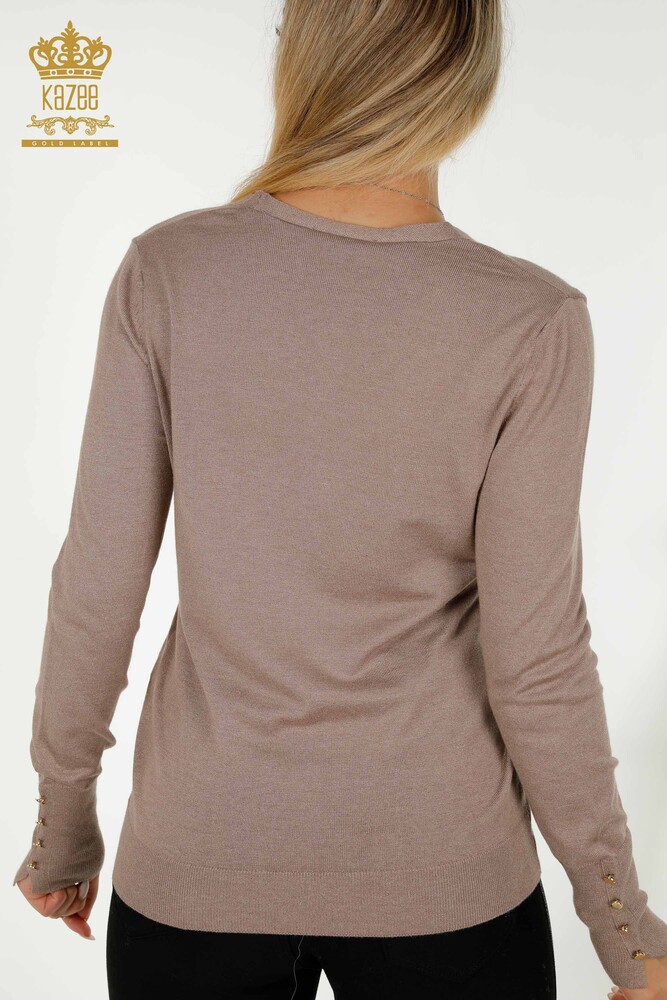 Женский кардиган с пуговицами на манжетах из норки оптом - 30136 | КАZEE - 6