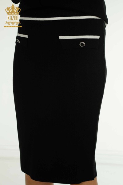 Женский костюм-двойка с длинным рукавом оптом, черный - 30867 | КАZEE - Thumbnail