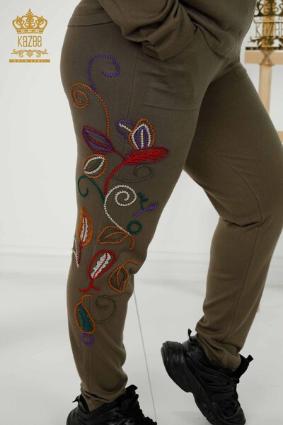 Женский спортивный костюм оптом Цветной узорчатый хаки - 16657 | КАZЕЕ - Thumbnail
