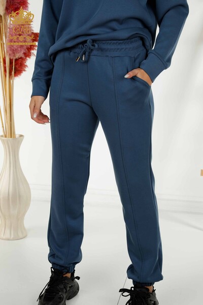 Женский спортивный костюм оптом Базовый карманный цвет Индиго - 17579 | КАZEE - Thumbnail
