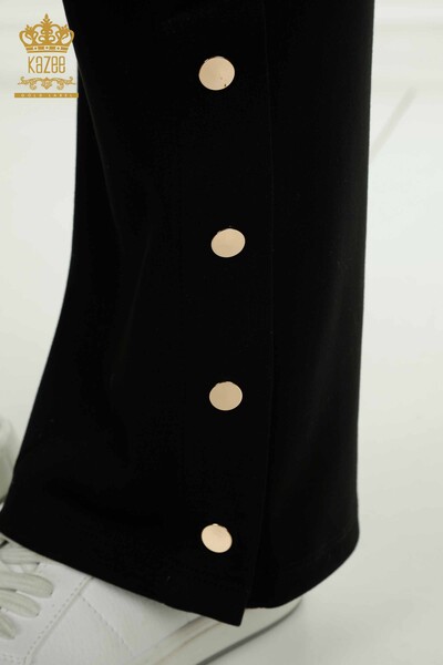 Оптовая продажа комплекта женского спортивного костюма двух цветов черного экрю - 17673 | КАZEE - Thumbnail