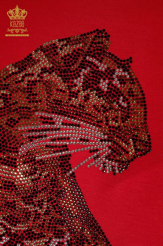 Женский спортивный костюм оптом с леопардовым узором цвета фуксии - 17580 | КАZEE