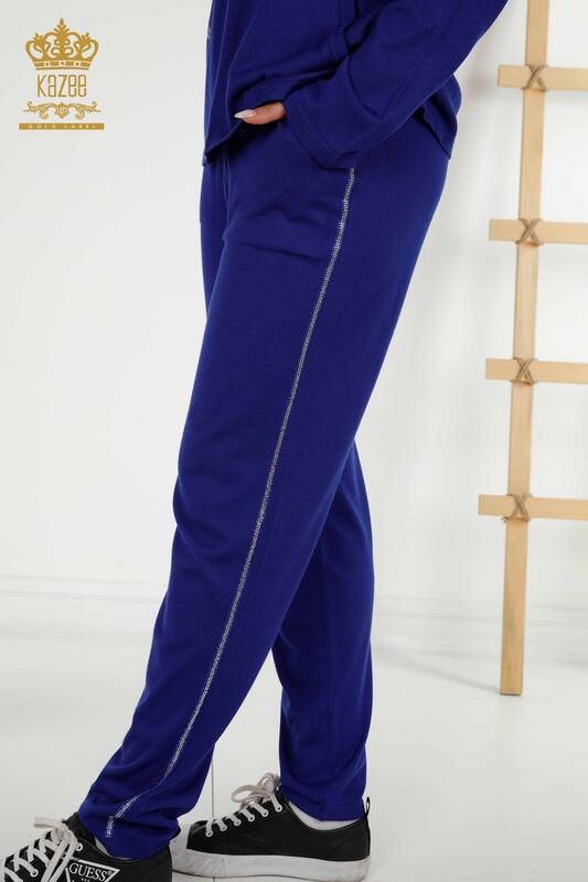 Женский спортивный костюм оптом с леопардовым узором электрический цвет - 16660 | КАZEE
