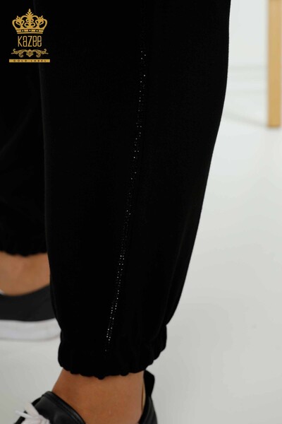 Черный женский спортивный костюм на молнии оптом - 17550 | КAZEE - Thumbnail