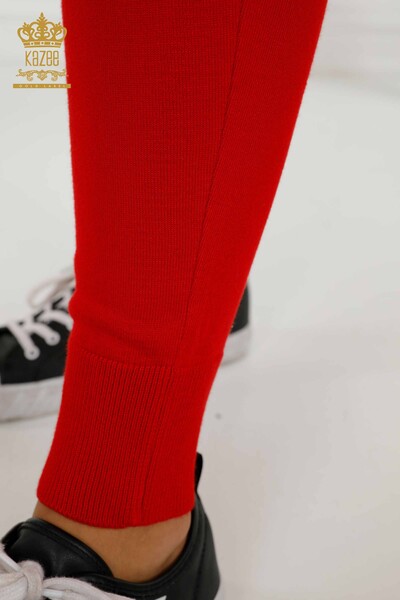 Красный женский спортивный костюм с молнией оптом - 16276 | КАZEE - Thumbnail
