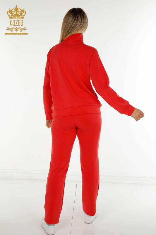 Женский спортивный костюм на молнии оптом оранжевый - 17619 | КАZEE