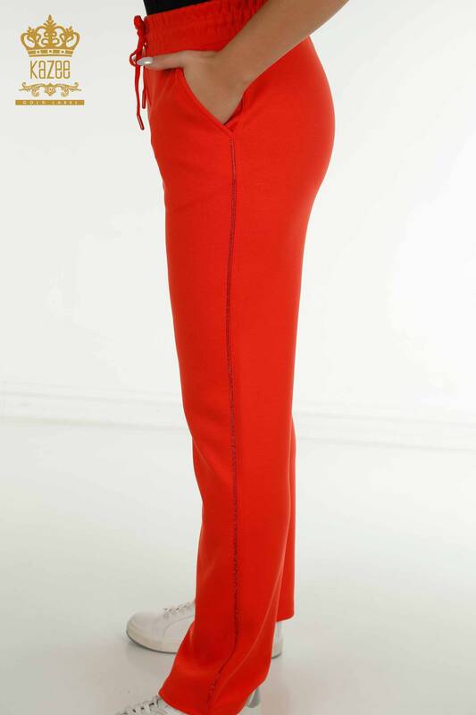 Женский спортивный костюм на молнии оптом оранжевый - 17636 | КАZEE