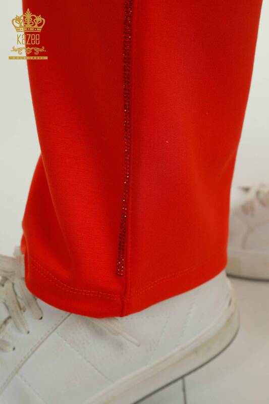 Женский спортивный костюм на молнии оптом оранжевый - 17636 | КАZEE