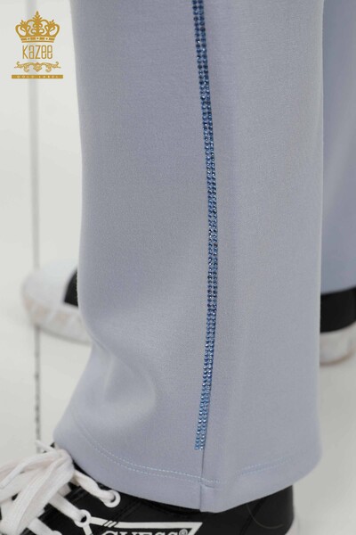 Женский спортивный костюм оптом на молнии, синий - 20415 | КАZEE - Thumbnail