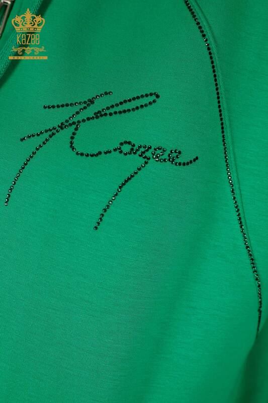 Женский спортивный костюм оптом на молнии, зеленый - 20415 | КАZEE