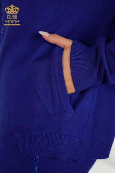 Женский спортивный костюм на молнии оптом Электрический цвет - 30638 | КАZEE - Thumbnail