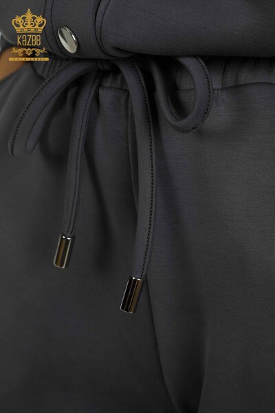 Оптовая продажа женского спортивного костюма с пуговицами серого цвета - 17624 | КАZEE - Thumbnail