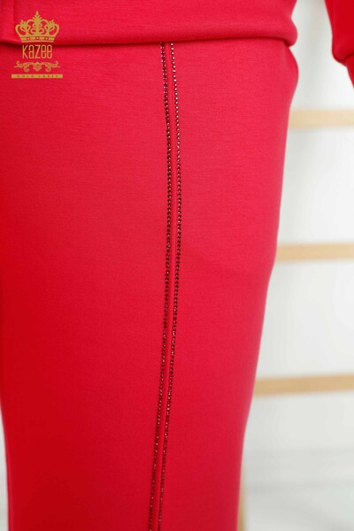 Женский спортивный костюм оптом с капюшоном цвета фуксии - 17598 | КАZEE - Thumbnail