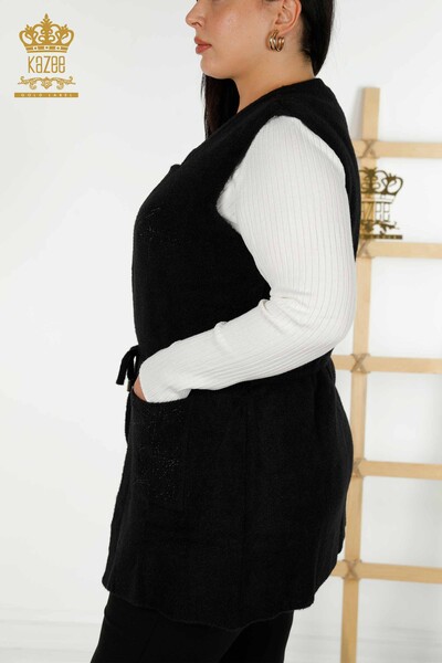 Женский жилет с двумя карманами оптом, черный - 30582 | КАZEE - 5