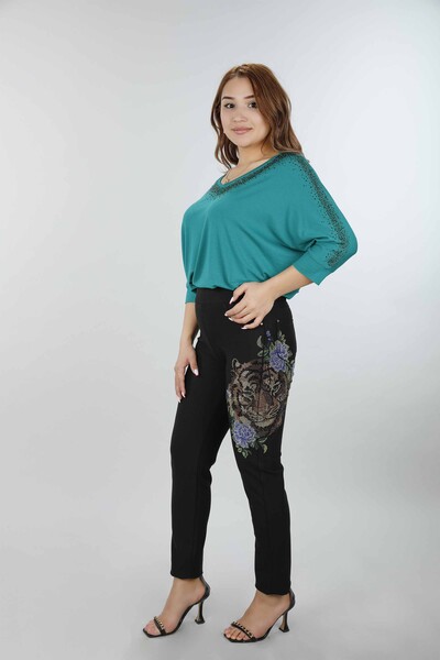 Оптовые женские брюки с вышивкой тигровым узором - 3389 | КАZЕЕ - Thumbnail