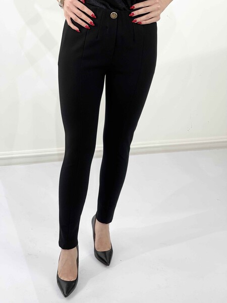 Оптовые женские брюки с вышивкой на пуговицах - 3377 | КАZЕЕ - Thumbnail