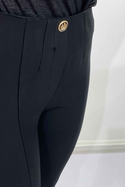 Оптовые женские брюки с вышивкой на пуговицах - 3377 | КАZЕЕ - Thumbnail