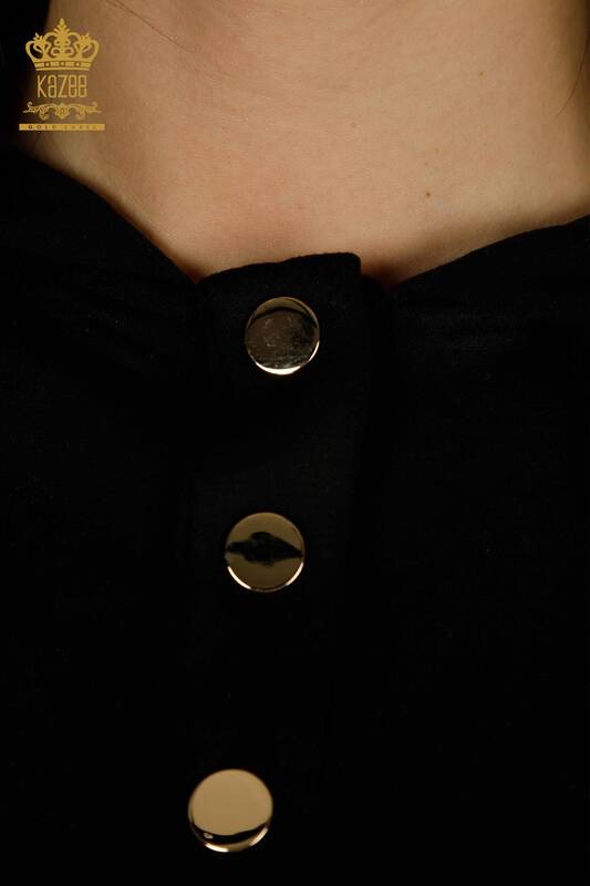 Оптовые женские шорты Спортивный костюм с капюшоном Черный - 17695 | КАZEE