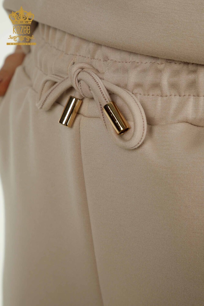 Женский спортивный костюм с шортами оптом из норки с капюшоном - 17695 | КАZEE - 14