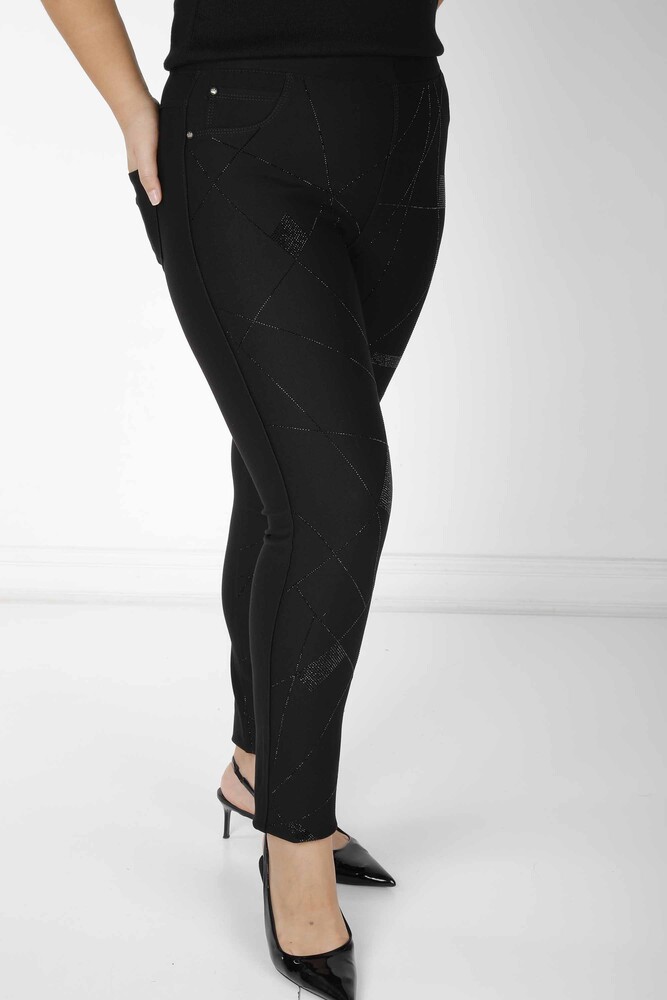 Pantalon À Motifs Noir - 3742 | KAZEE (Lot de 4 42-44-46-48) - 3
