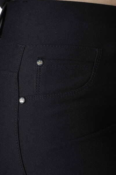 Pantalon Noir à Motif Floral Coloré - 3780 | KAZEE (Lot de 4 42-44-46-48) - 5