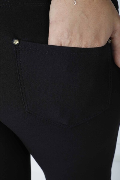 Pantalon Noir à Motif Floral Coloré - 3780 | KAZEE (Lot de 4 42-44-46-48) - 6