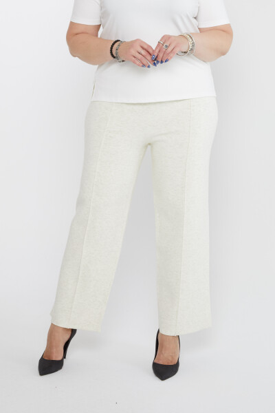 Pantalón de punto con detalles brillantes en color crudo - 31376 | KAZEE (Juego de 3 tallas L-XL-2XL) - 3