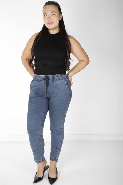 Pantalon Détail Noué Bleu Marine - 3500 | KAZEE (Lot de 4 36-38-40-42) - Kazee