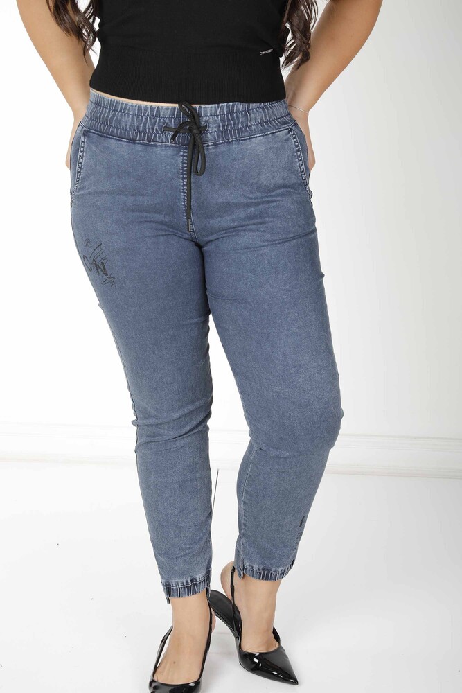 Pantalon Détail Noué Bleu Marine - 3500 | KAZEE (Lot de 4 36-38-40-42) - 2