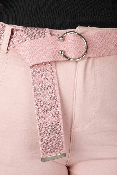 Pantalon Dusty Rose avec ceinture et poches - 3468 | KAZEE (Lot de 4 42-44-46-48) - 4