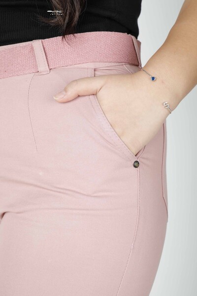 Pantalon Dusty Rose avec ceinture et poches - 3468 | KAZEE (Lot de 4 42-44-46-48) - 5