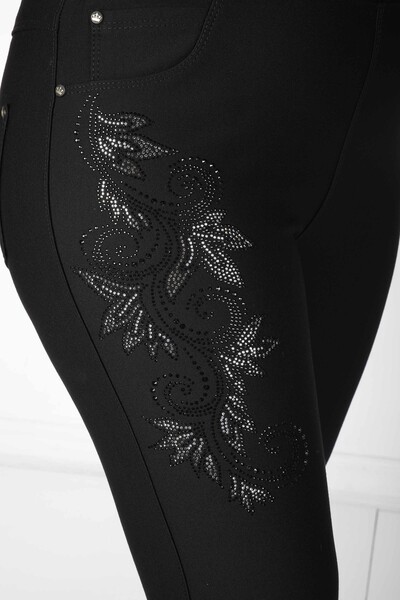 Pantalon Fleuri Noir - 3747 | KAZEE (Lot de 4 42-44-46-48) - 6