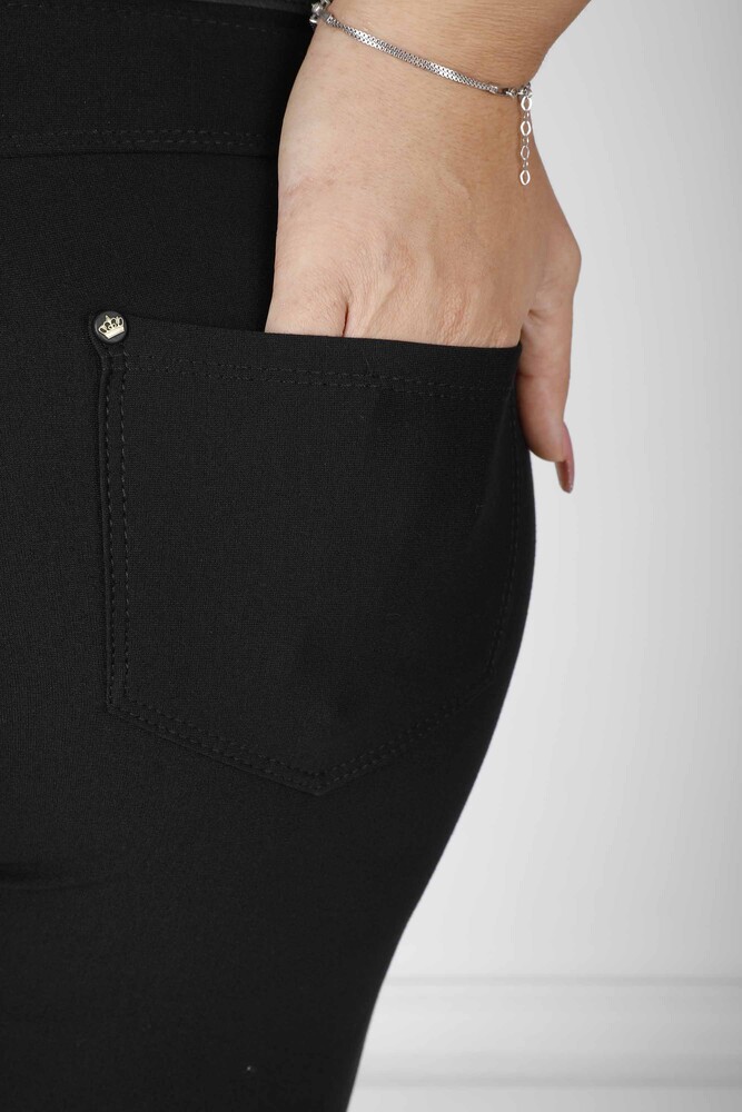 Pantalon Fleuri Noir - 3747 | KAZEE (Lot de 4 42-44-46-48) - 8