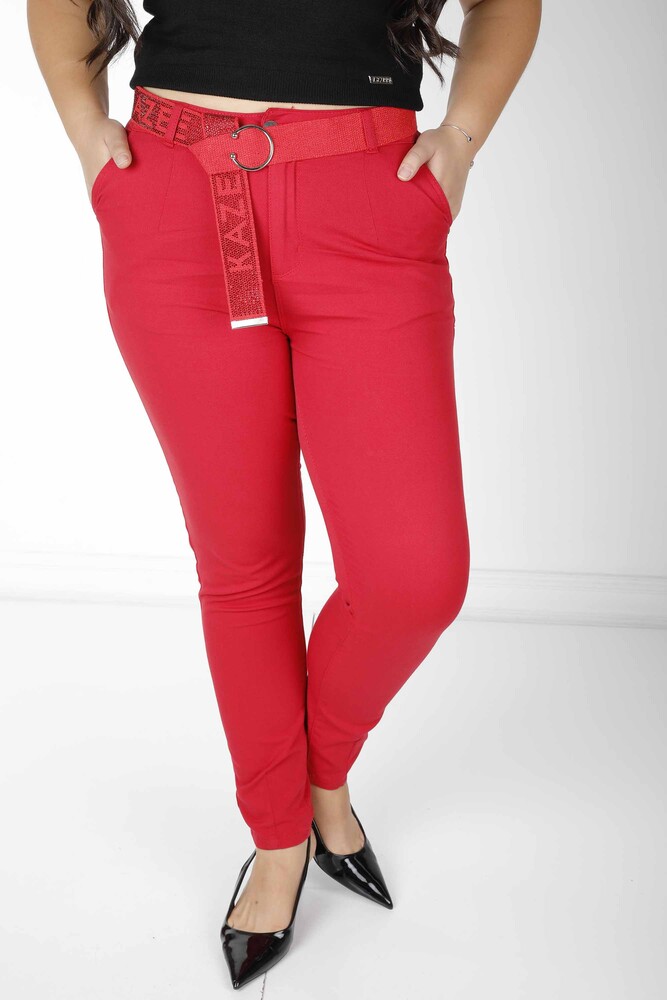 Pantalon Poche Détaillée Rouge - 3498 | KAZEE (Lot de 4 36-38-40-42) - 2