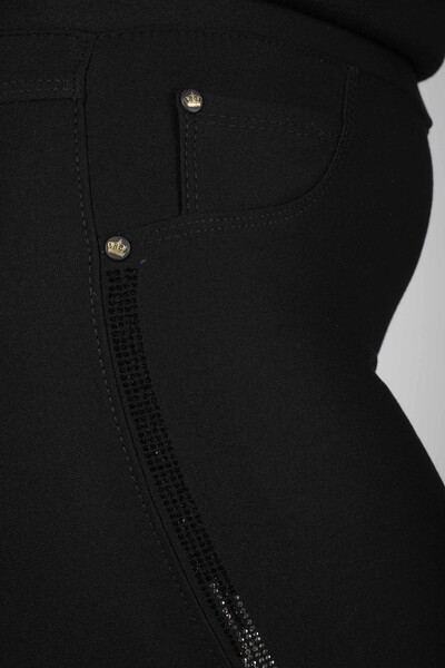 Pantalón Raya Piedra Bordada Negro - 3721 | KAZEE (Juego de 4 36-38-40-42) - 5