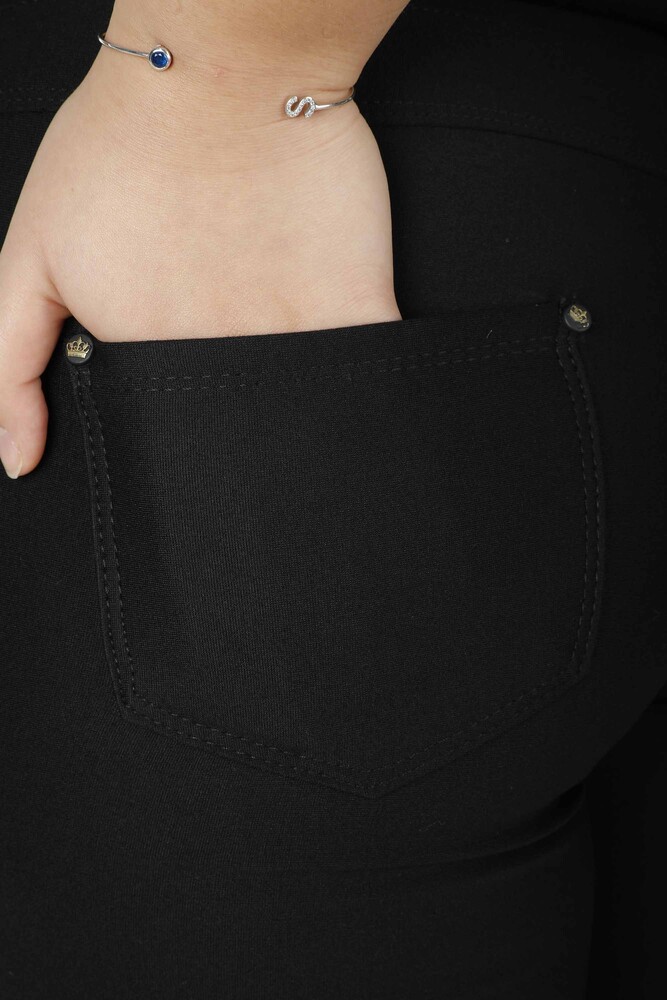 Pantalón Raya Piedra Bordada Negro - 3721 | KAZEE (Juego de 4 36-38-40-42) - 6