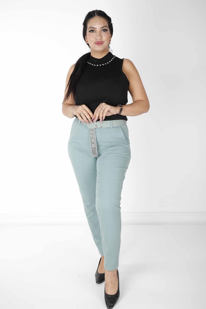 Pantalón Cinturón Detallado Menta - 3684 | KAZEE (Juego de 4 42-44-46-48) - 1