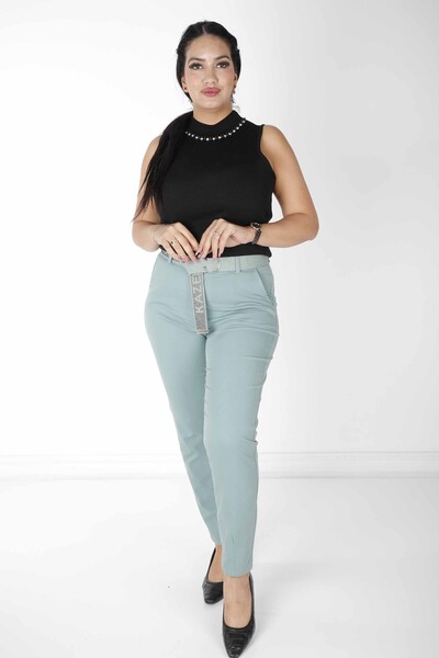 Pantalón Cinturón Detallado Menta - 3684 | KAZEE (Juego de 4 42-44-46-48) - Kazee