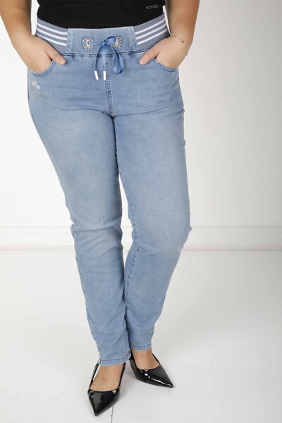 Pantaloni cu talie elastică Albastru - 4260 | KAZEE (Set de 4 42-44-46-48) - KAZEE (1)